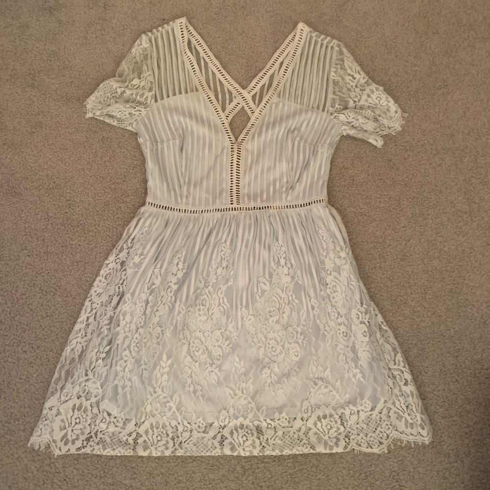 baby blue forever 21 lace dress